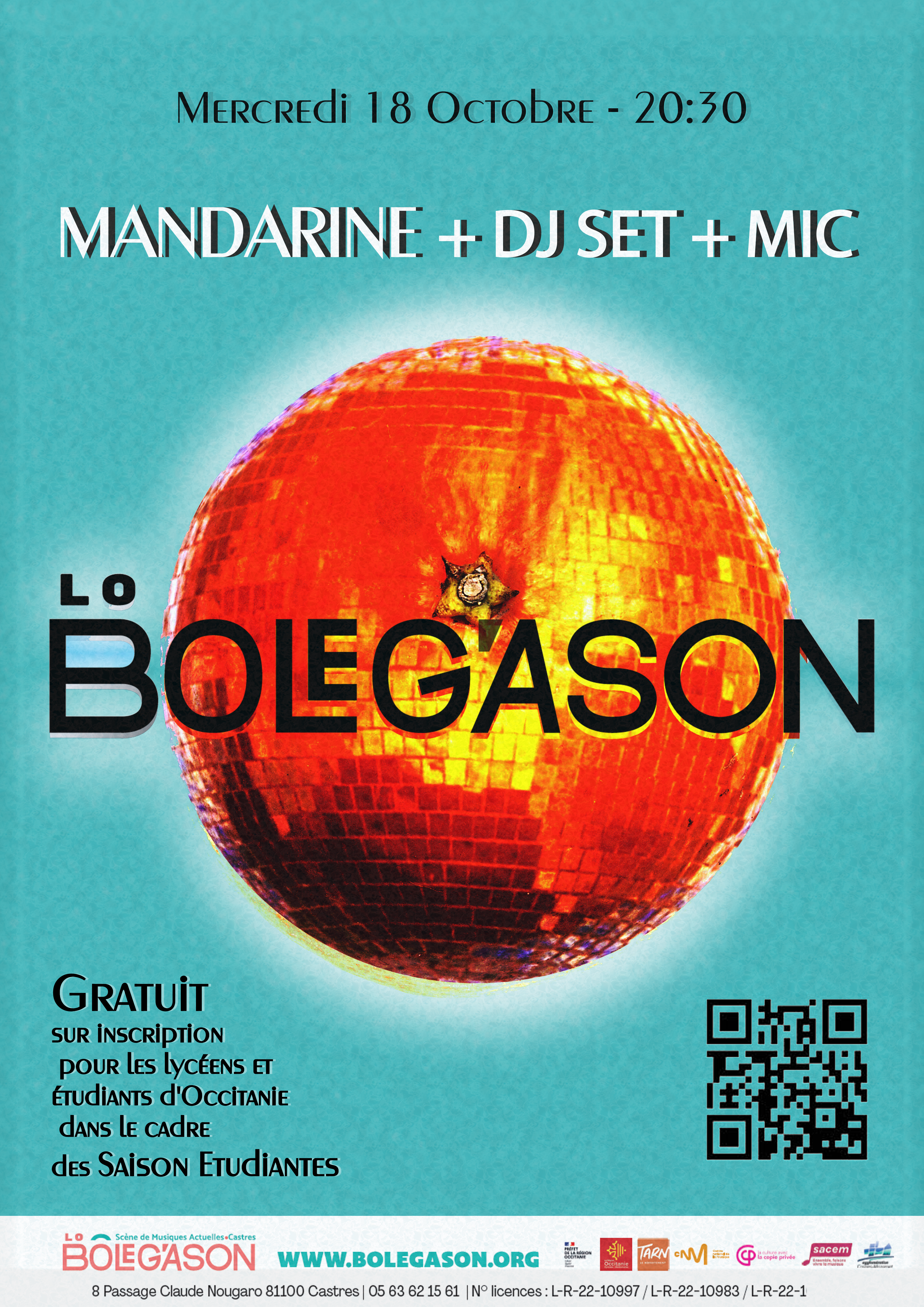 Mandarine Bolegason Affiche Concert Etudiant